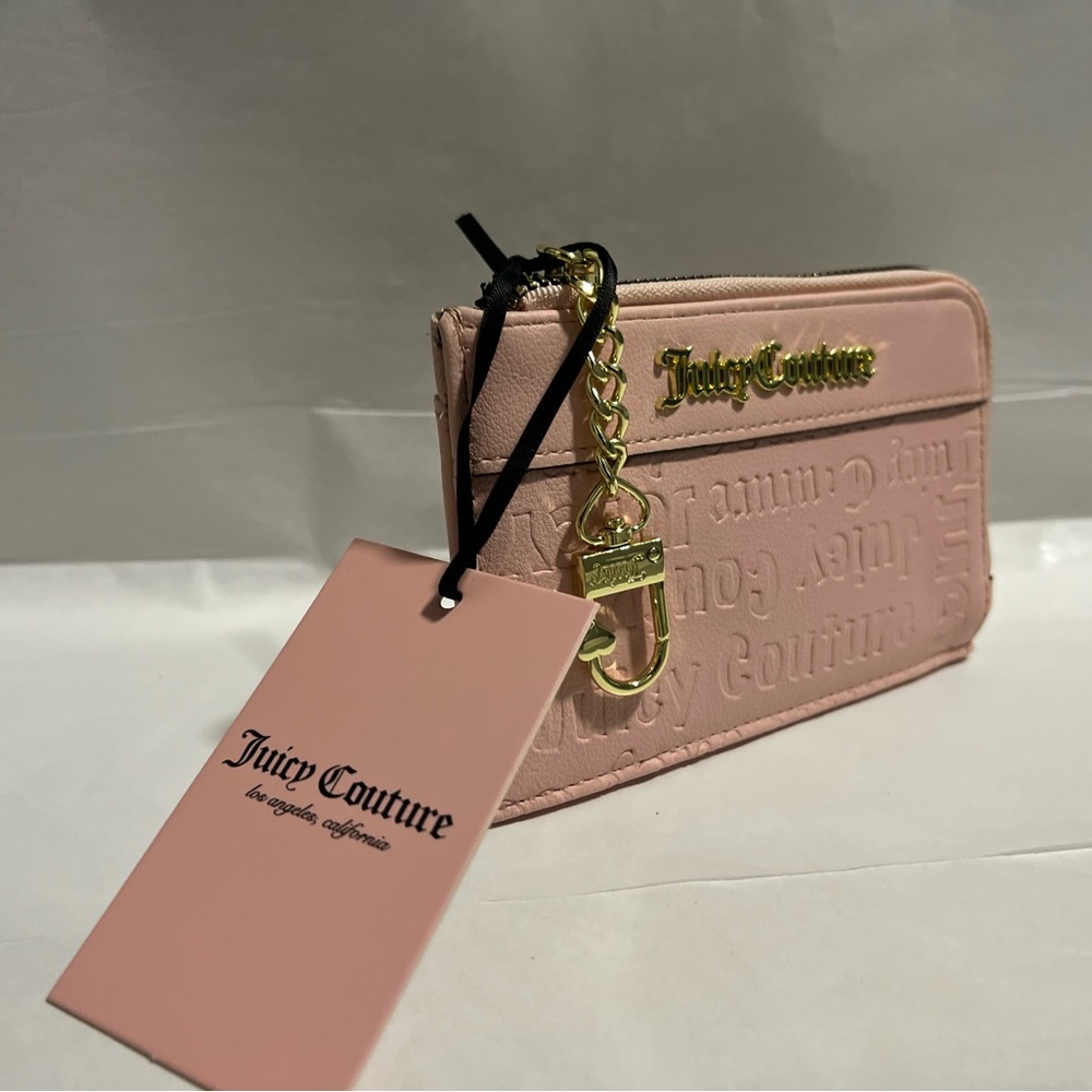 Juicy Couture Pink Half Zip Wallet